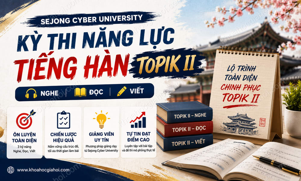 Sejong Cyber University - Kỳ Thi Năng Lực Tiếng Hàn Topik II – Nghe , Đọc ,viết