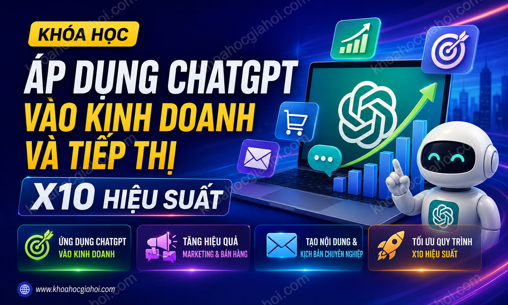 Khóa Học Áp Dụng Chatgpt Vào Kinh Doanh Và Tiếp Thị, X10 Hiệu Suất