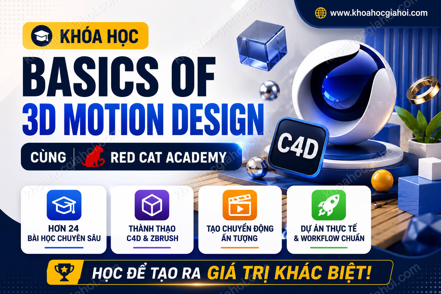 Khóa Học Basics Of 3D Motion Design Cùng Red Cat Academy