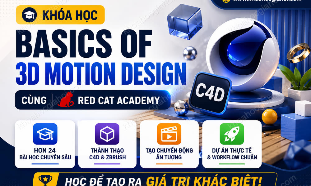 Khóa Học Basics Of 3D Motion Design Cùng Red Cat Academy