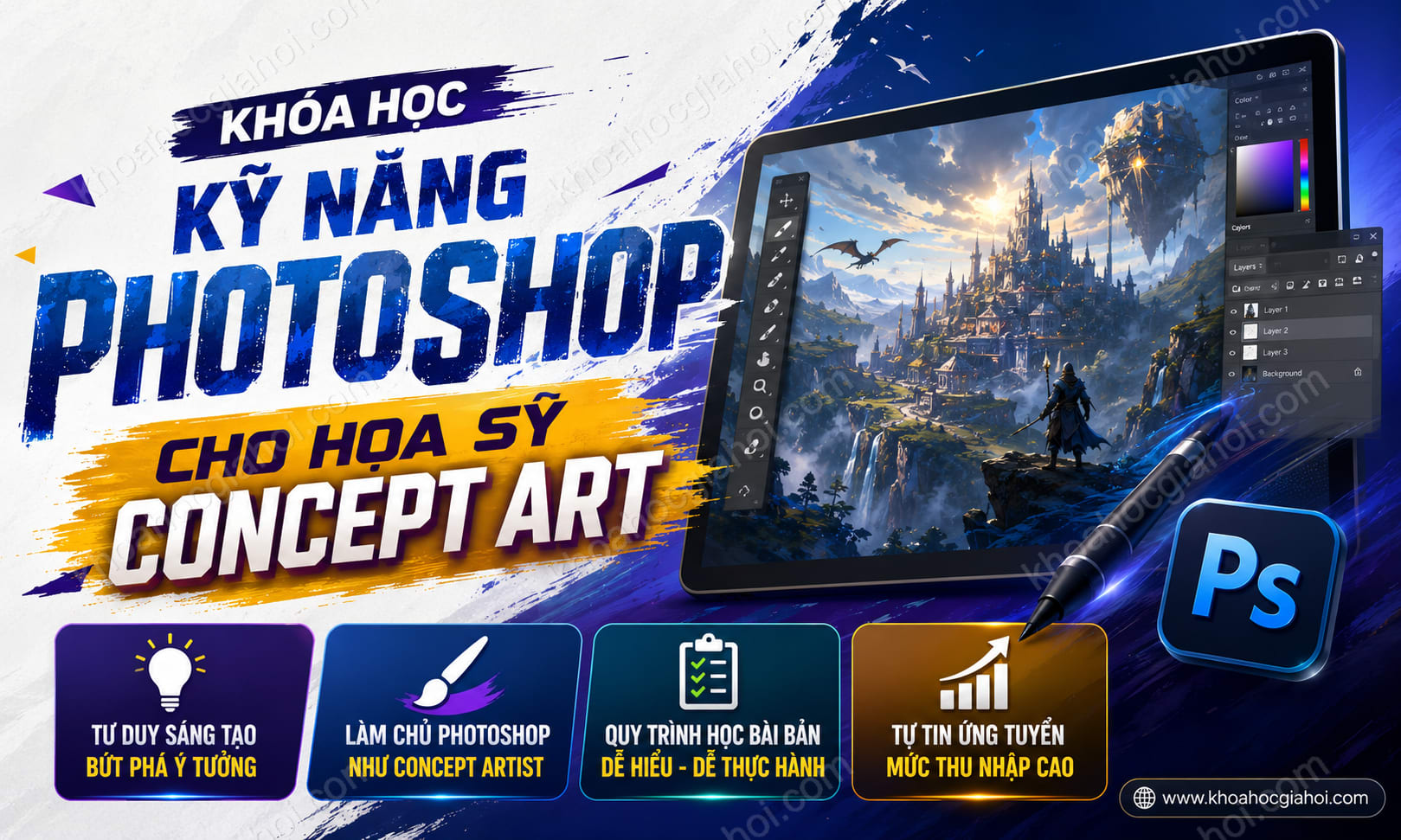 Khóa Học Kỹ Năng Photoshop Cho Họa Sỹ Concept Art