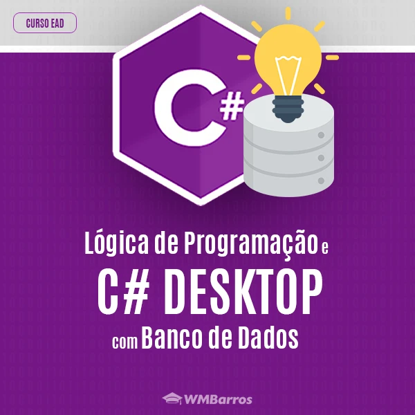 Imagem do curso Curso EAD de Lógica de Programação e C# Desktop com Banco de Dados