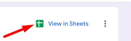 red arrow pointing to google sheet icon