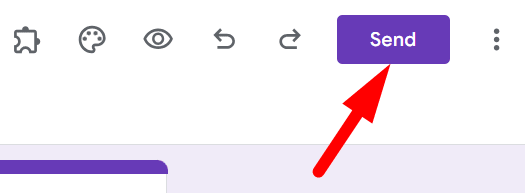 red arrow pointing to send button