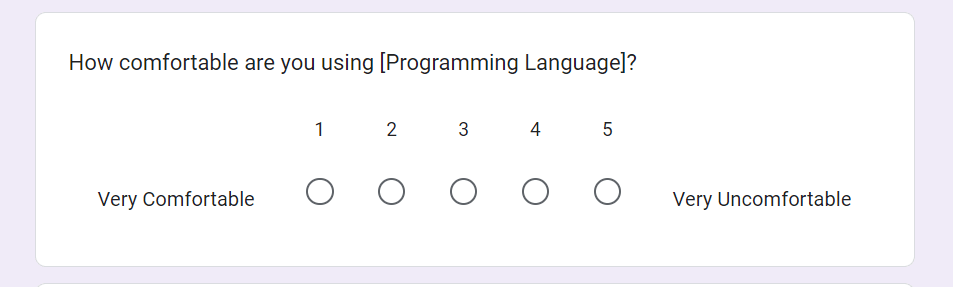 linear scale question in respondent view