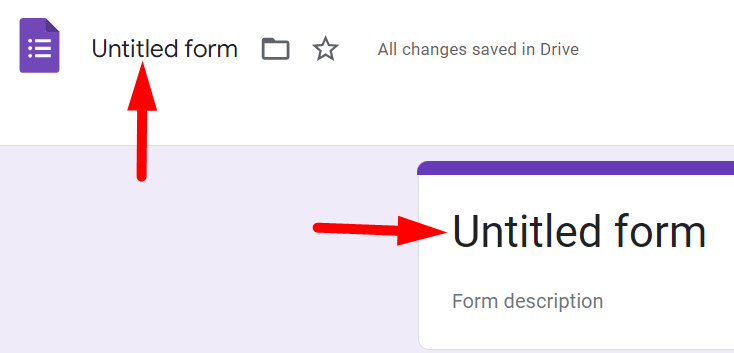 red arrow pointing to untitled form field