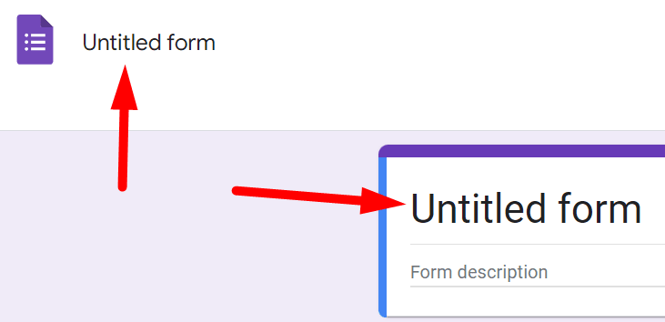 red arrow pointing to untitled form field