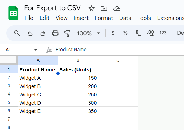 screenshot of a google sheet spreadsheet