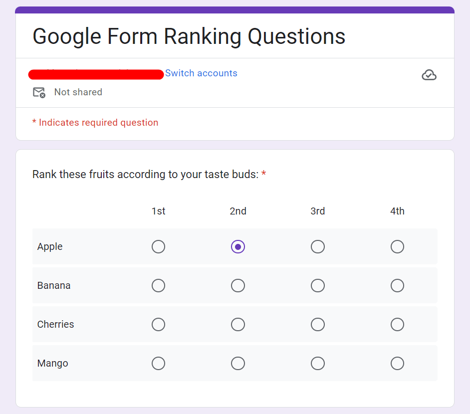 google form preview