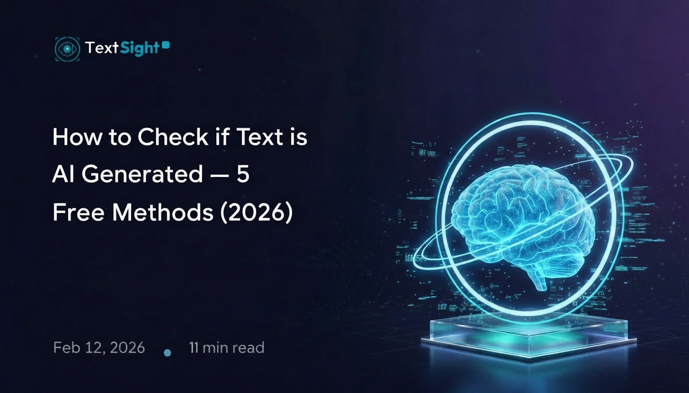 How to Check if Text is AI Generated — 5 Free Methods (2026)