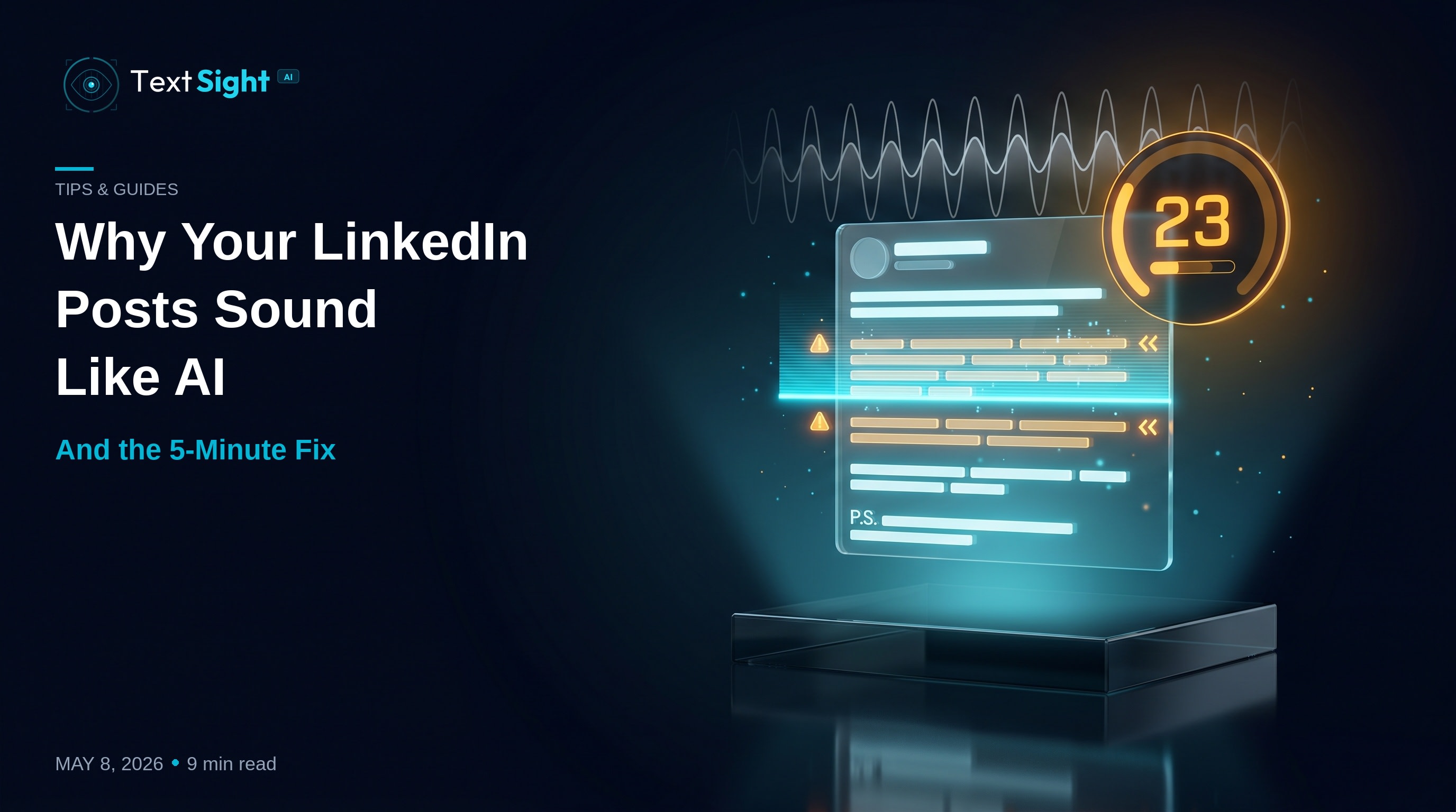 Why Your LinkedIn Posts Sound Like AI (Even When You Write Them Yourself) β And the 5-Minute Fix
