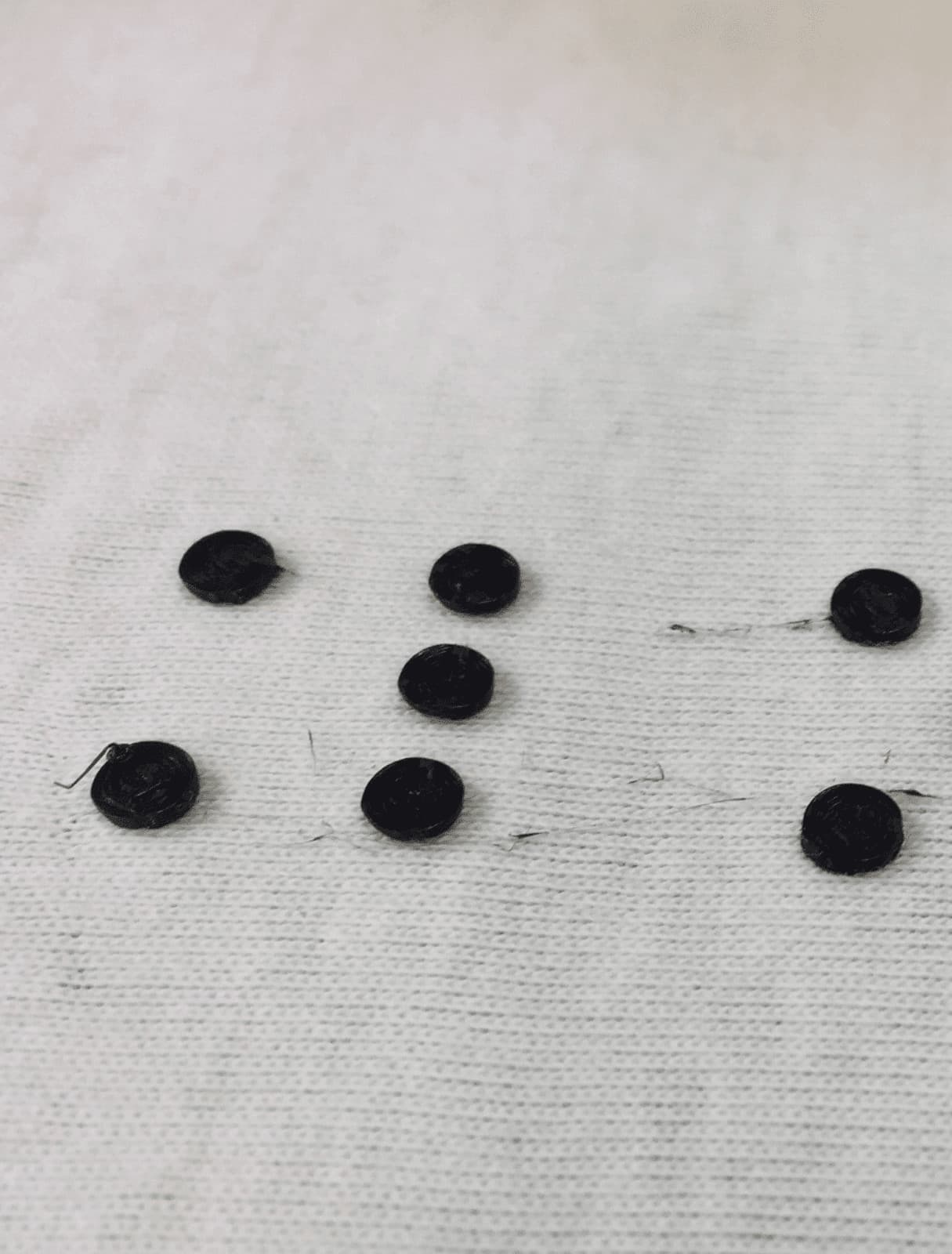 Image of braille 3d printed into fabric.