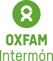 Logo de la ONG Intermon Oxfam en color verde.