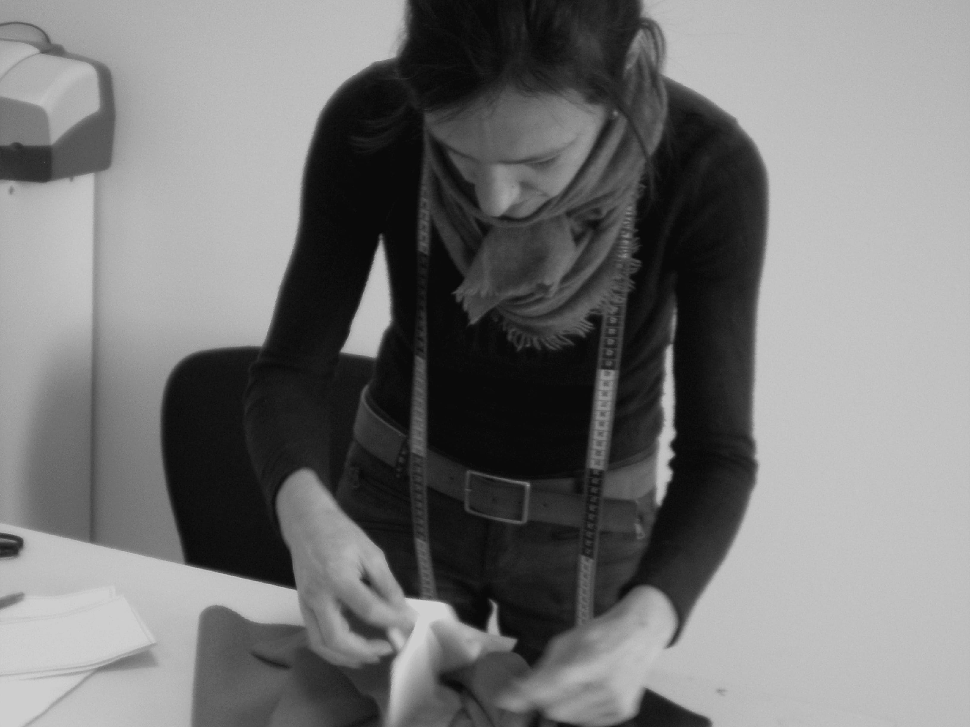 Inclusive fashion research. Image of Rut in the studio.