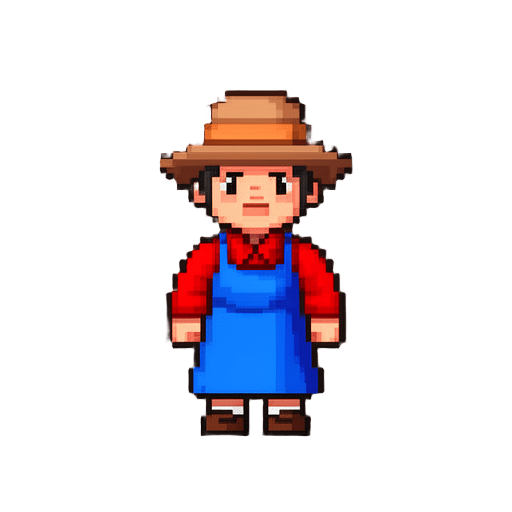 Hat Red Blue Character
