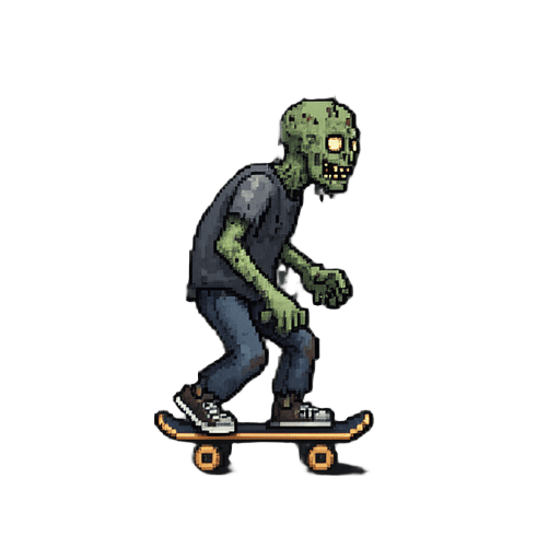 Zombie Skateboard Rider