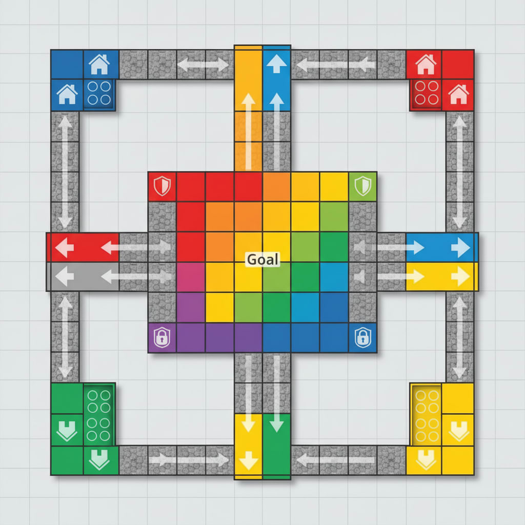 Parchis Board Tiles