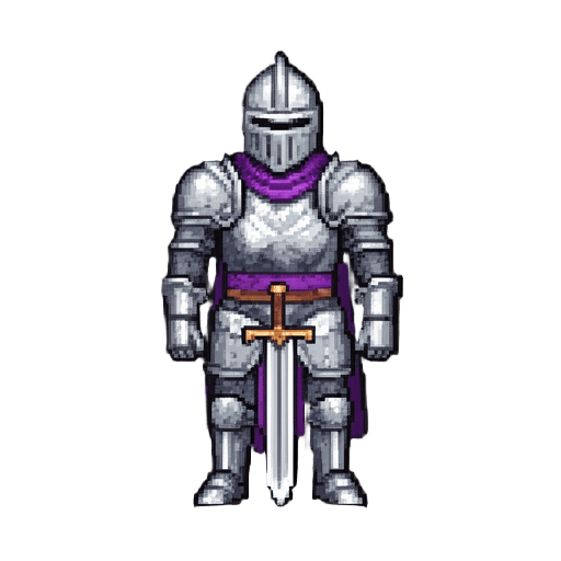 Silver Knight Purple Sash