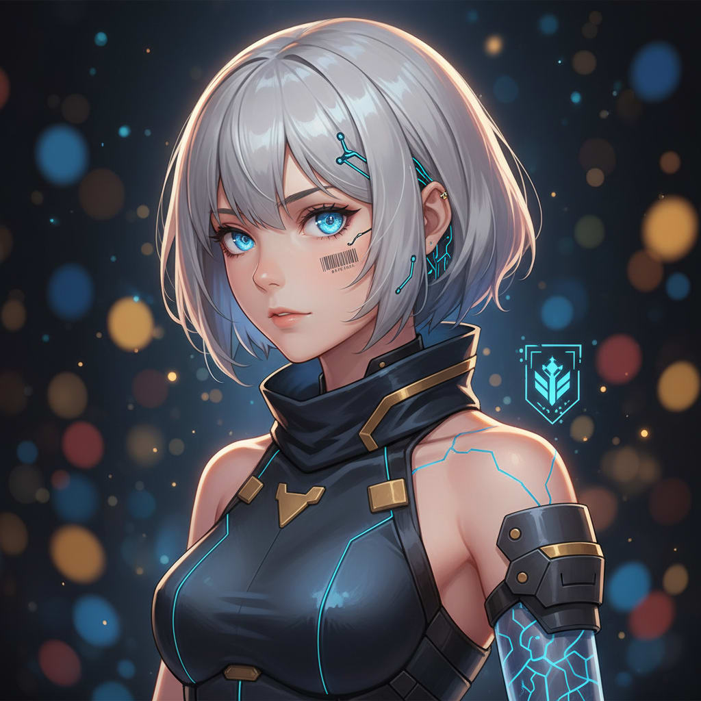 Image: professional anime illustration, bust-up portrait,