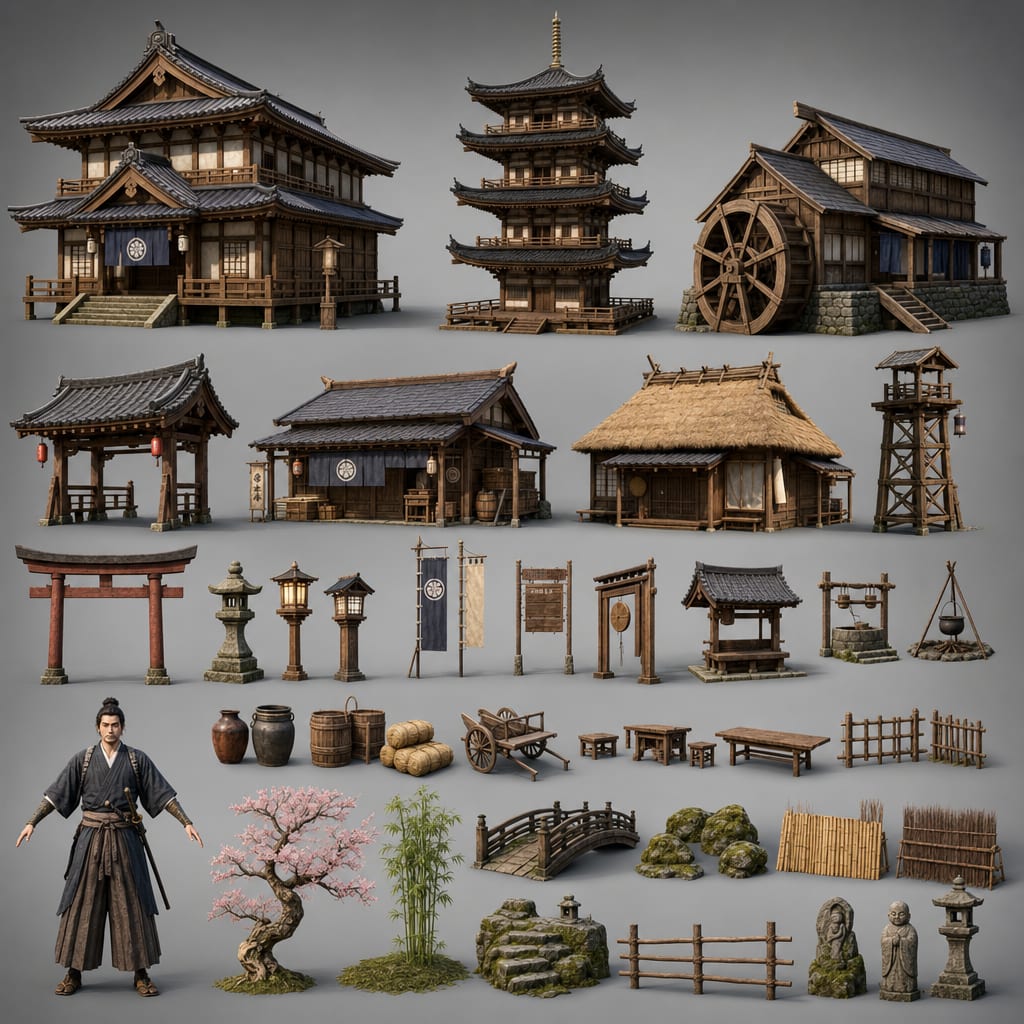 Japanese Village Assets