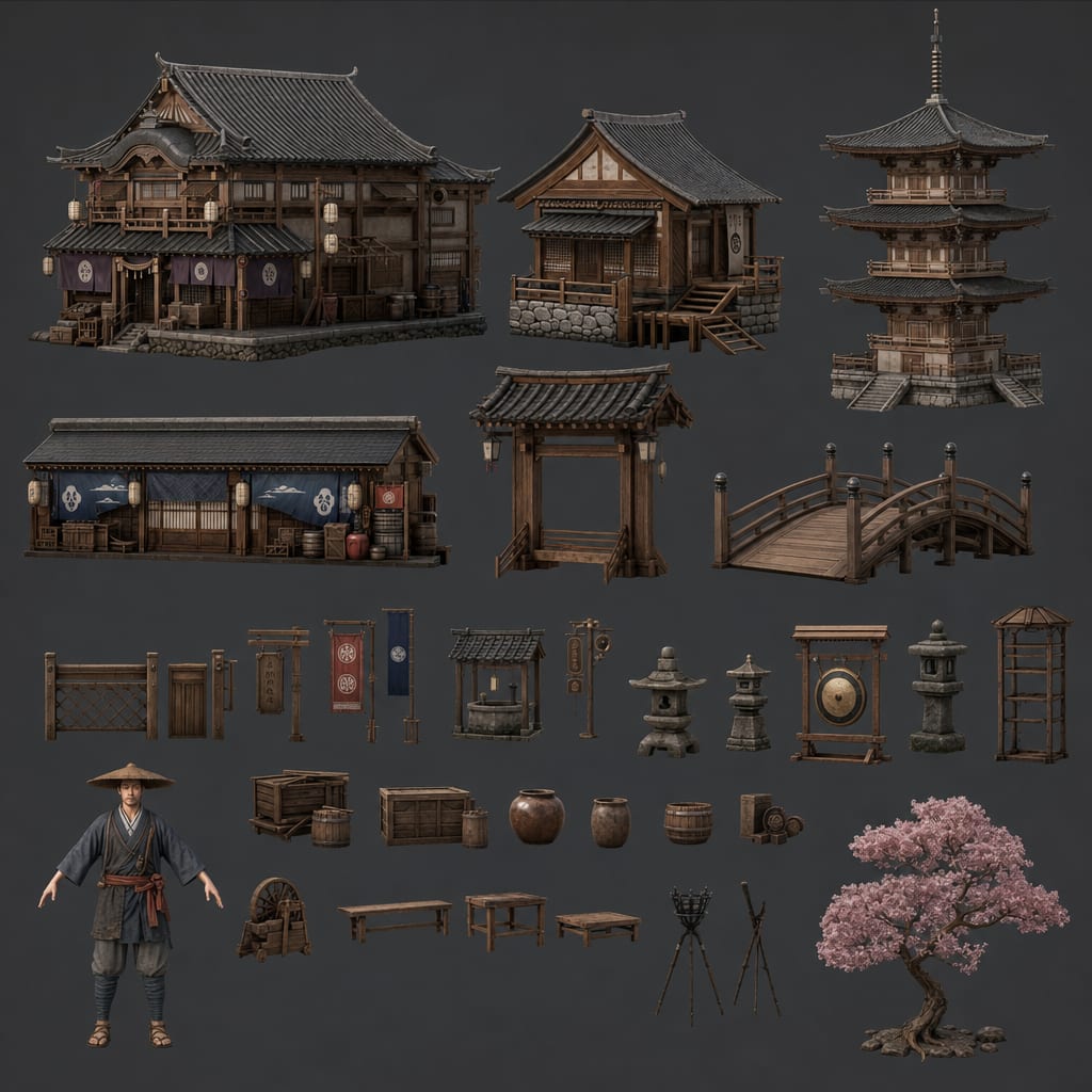 Japanese Village Assets