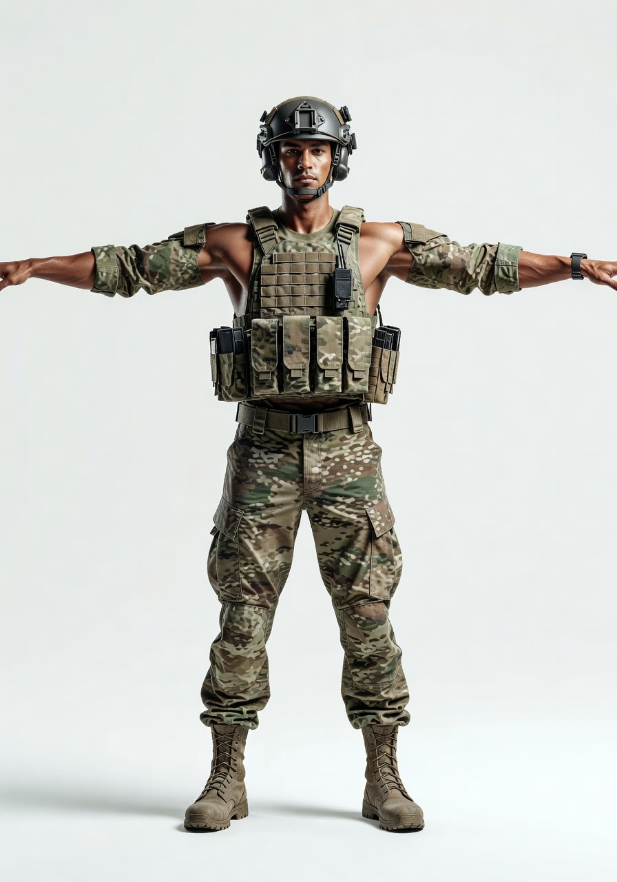 Navy SEAL Operator T-Pose Concept