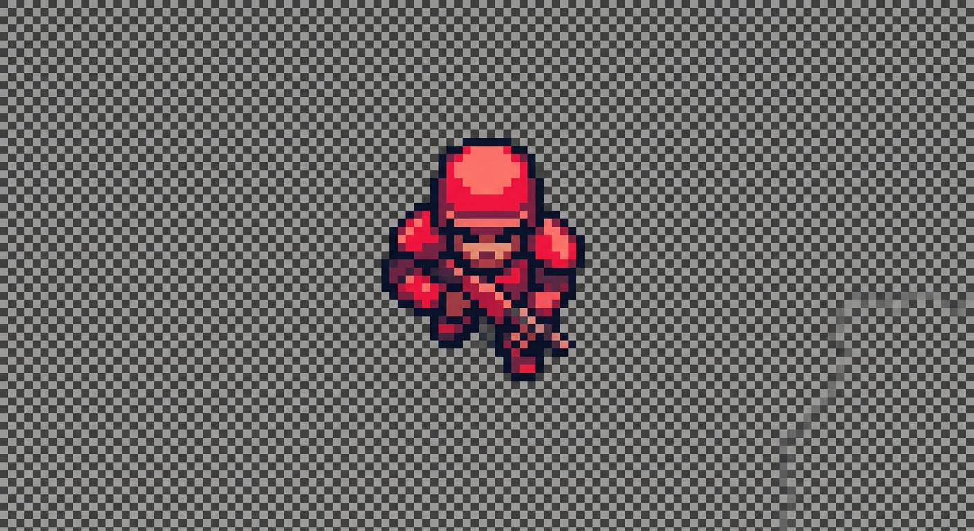 Image: pixel art top-down grunt enemy soldier sprite, 64x