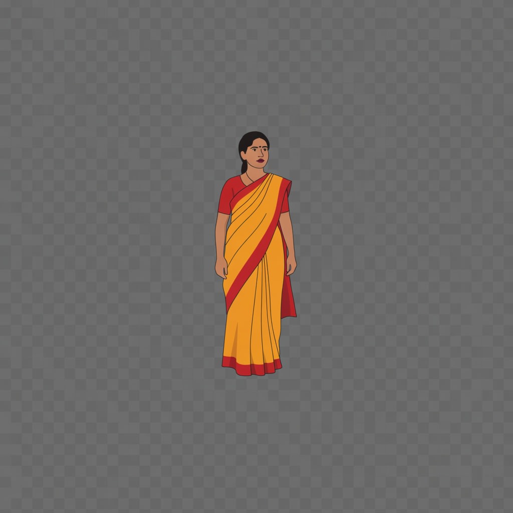 Saree Wearing Woman