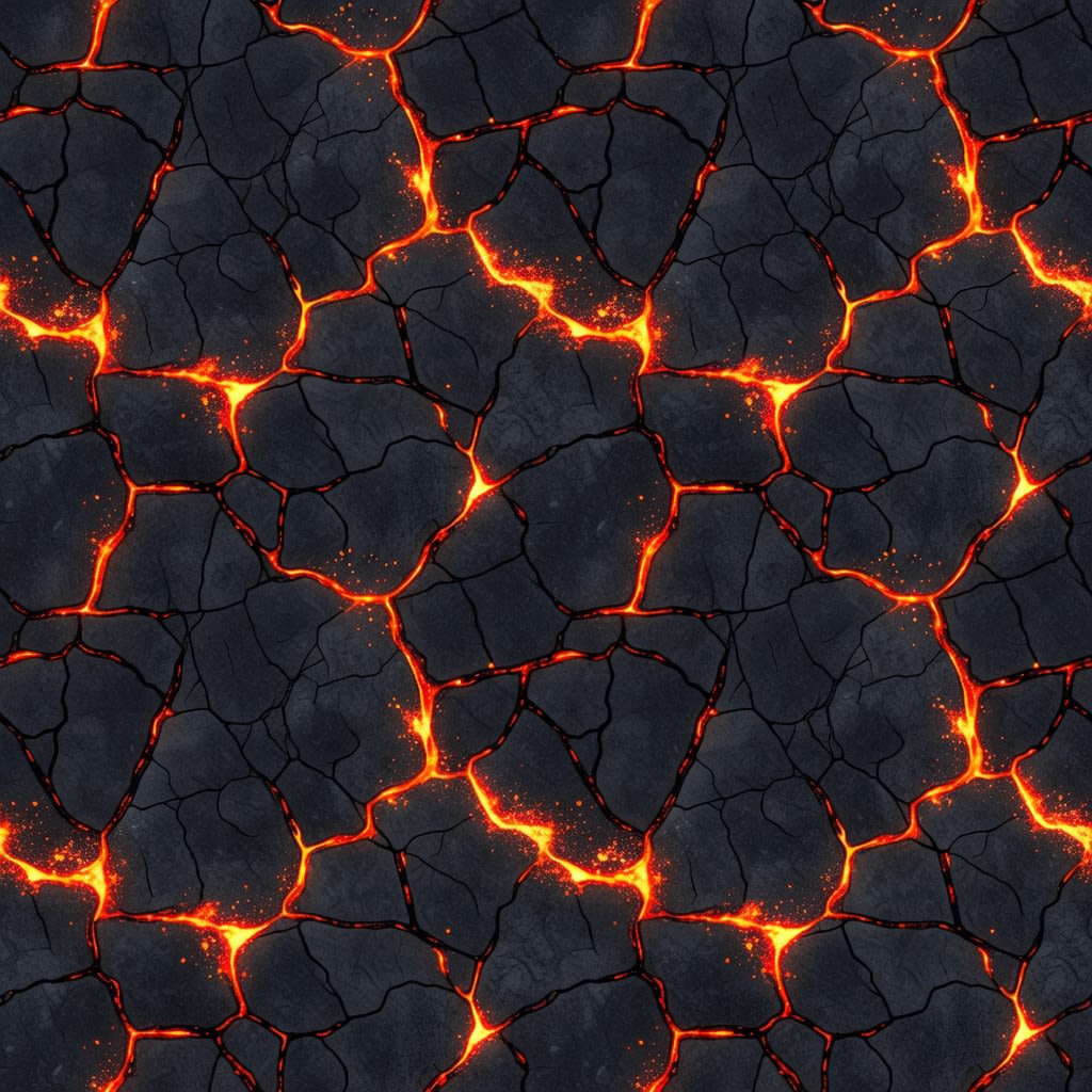 Flaming Lava Stone Texture