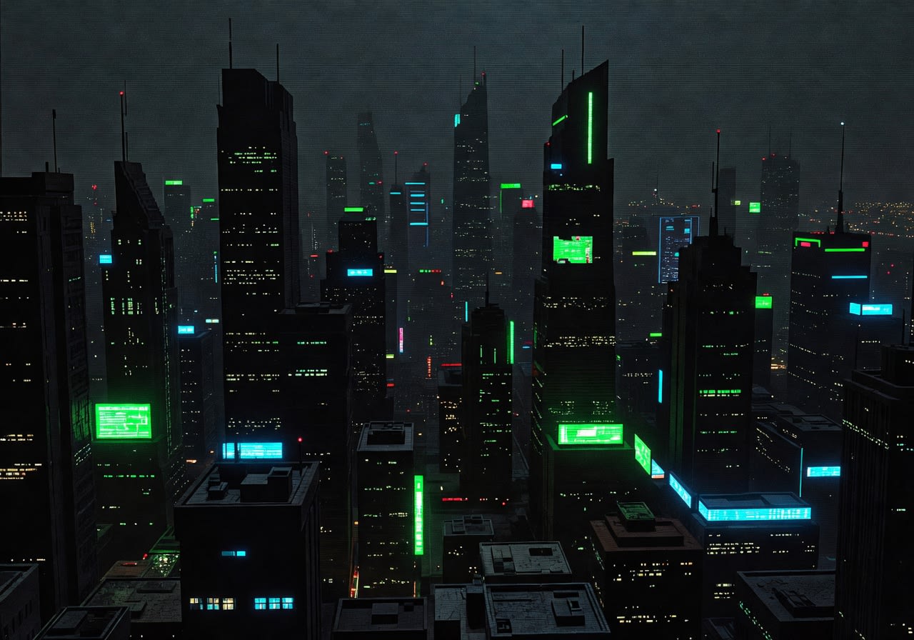 Win95 Cyberpunk Desktop Background