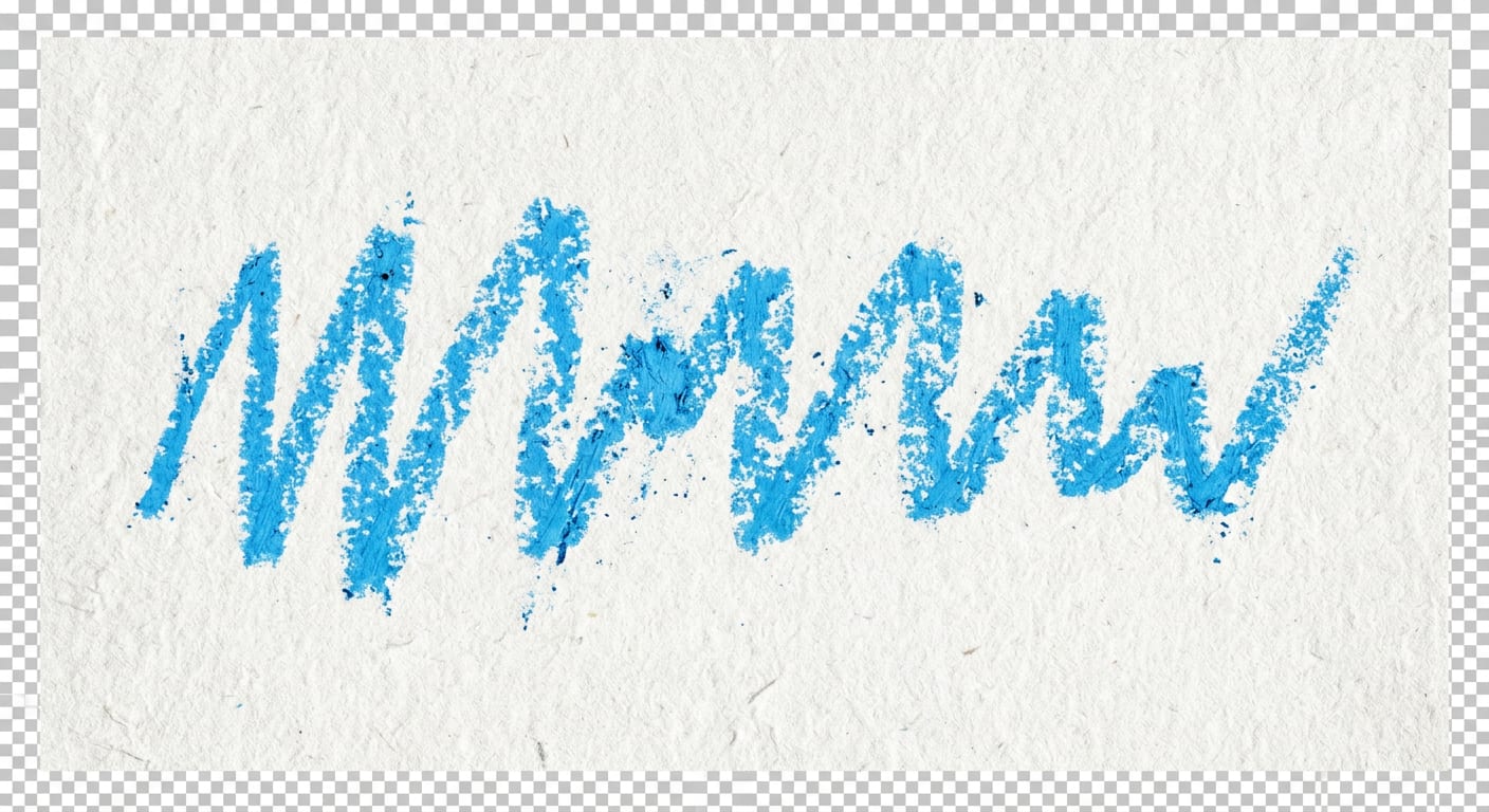Image: A rough hand-drawn crayon wavy underline, sketched