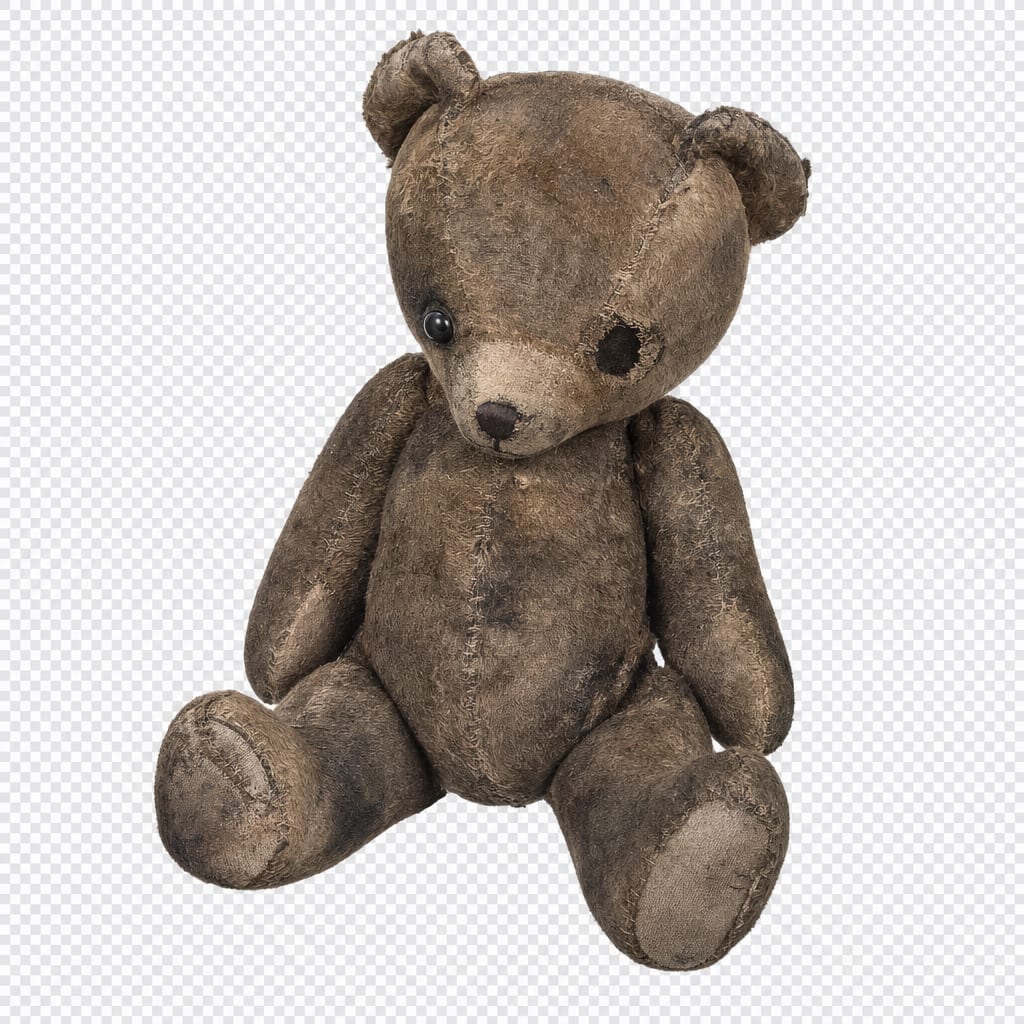 Worn Teddy Bear Prop Concept