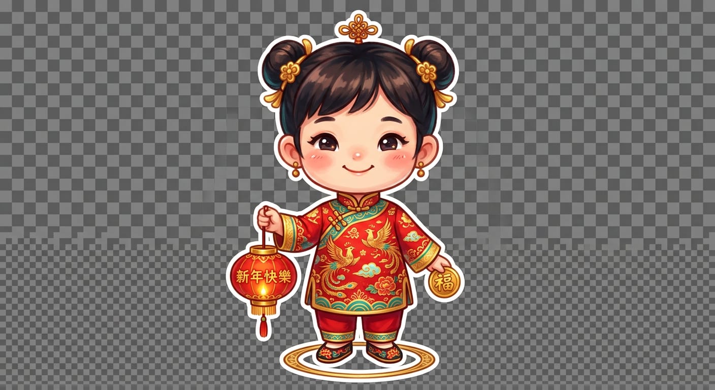 Image: A cute chibi character token for a top-down board