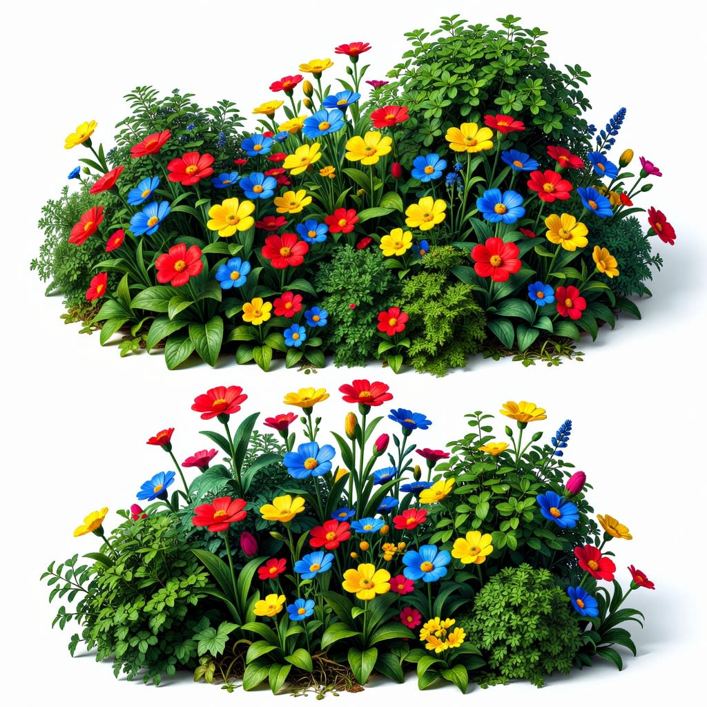 Flowers Bushes Concept