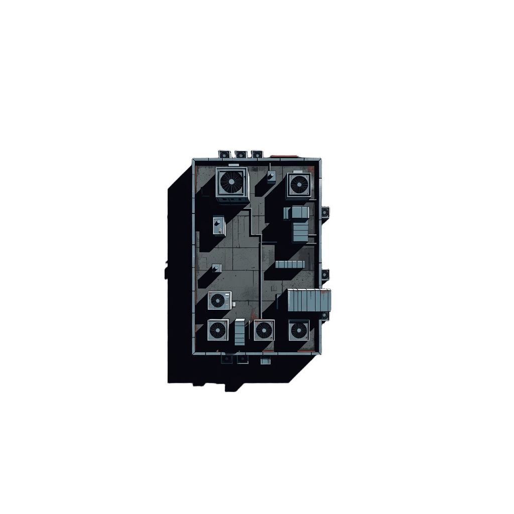 Top-down building rooftop (1 / 4)
