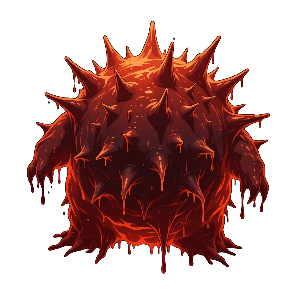 Boss Slime - Red-Orange (clean bg)