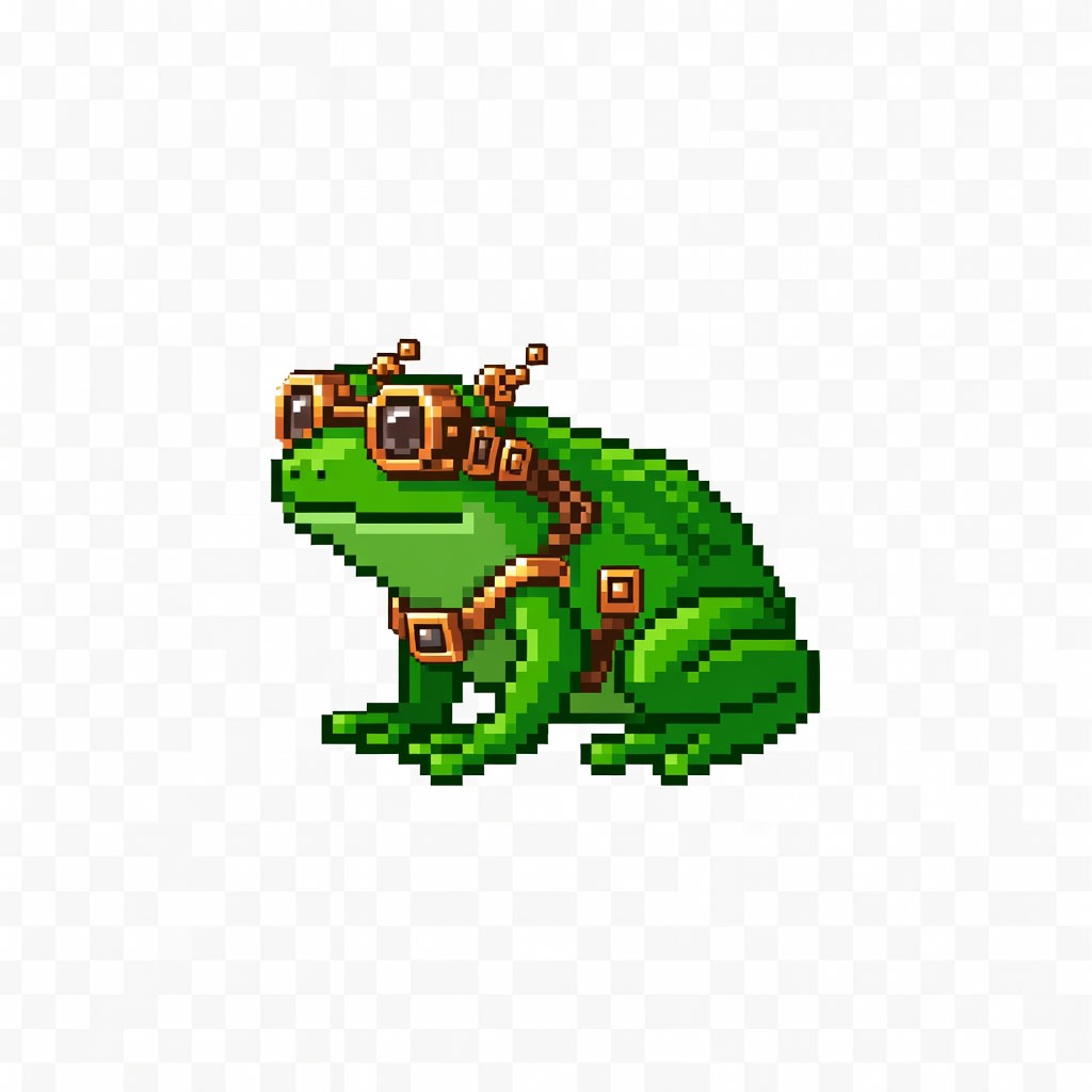 Frog Protagonist Pixel Sprite (4 / 4)