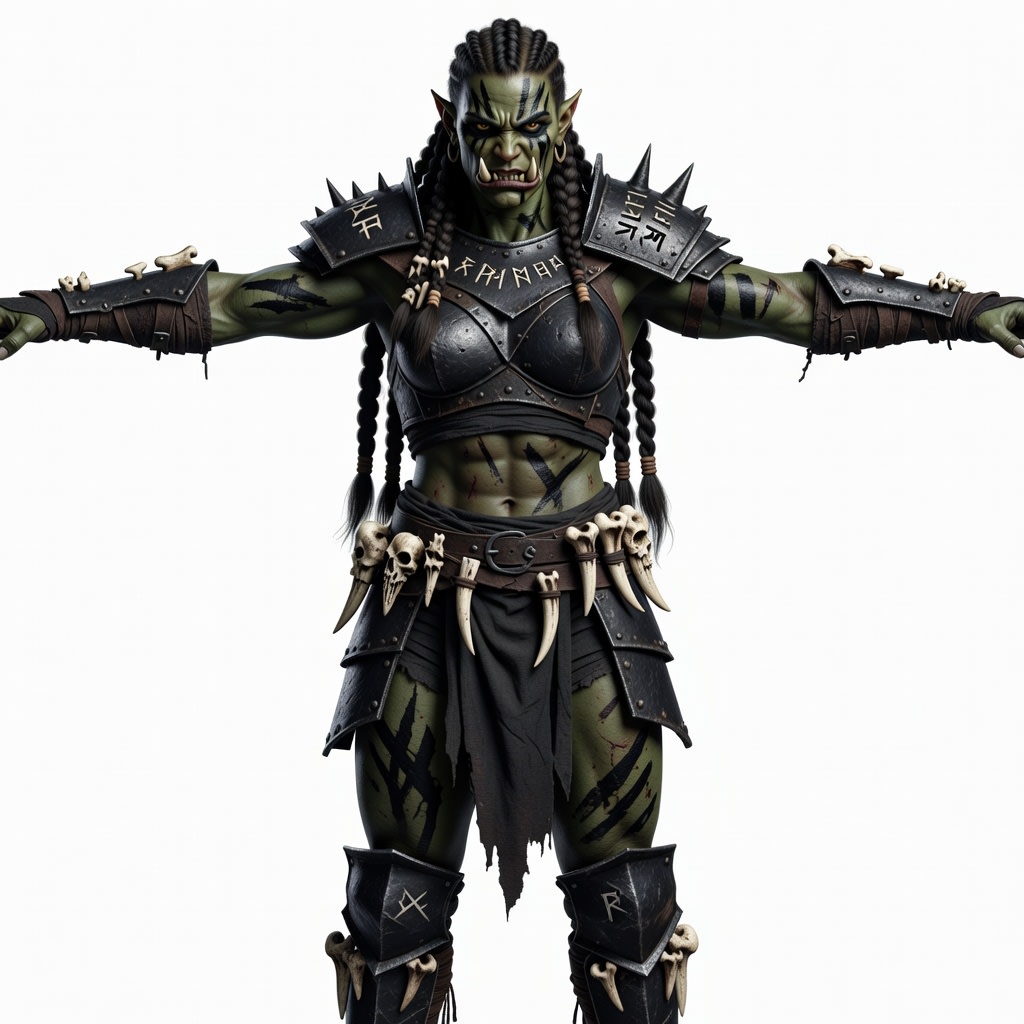 Grulka Orc War-Maiden Concept (3 / 4)