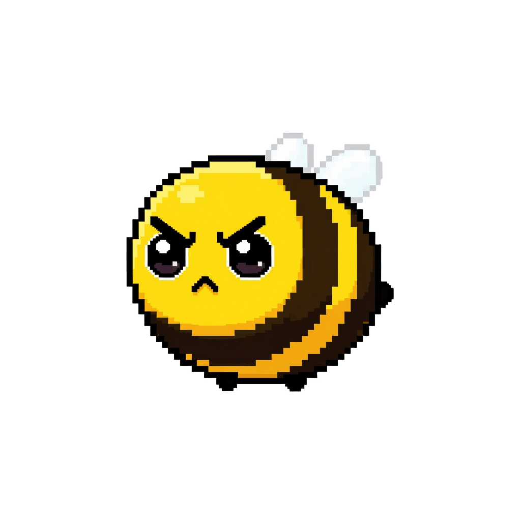 Cute Angry Bee Sprite