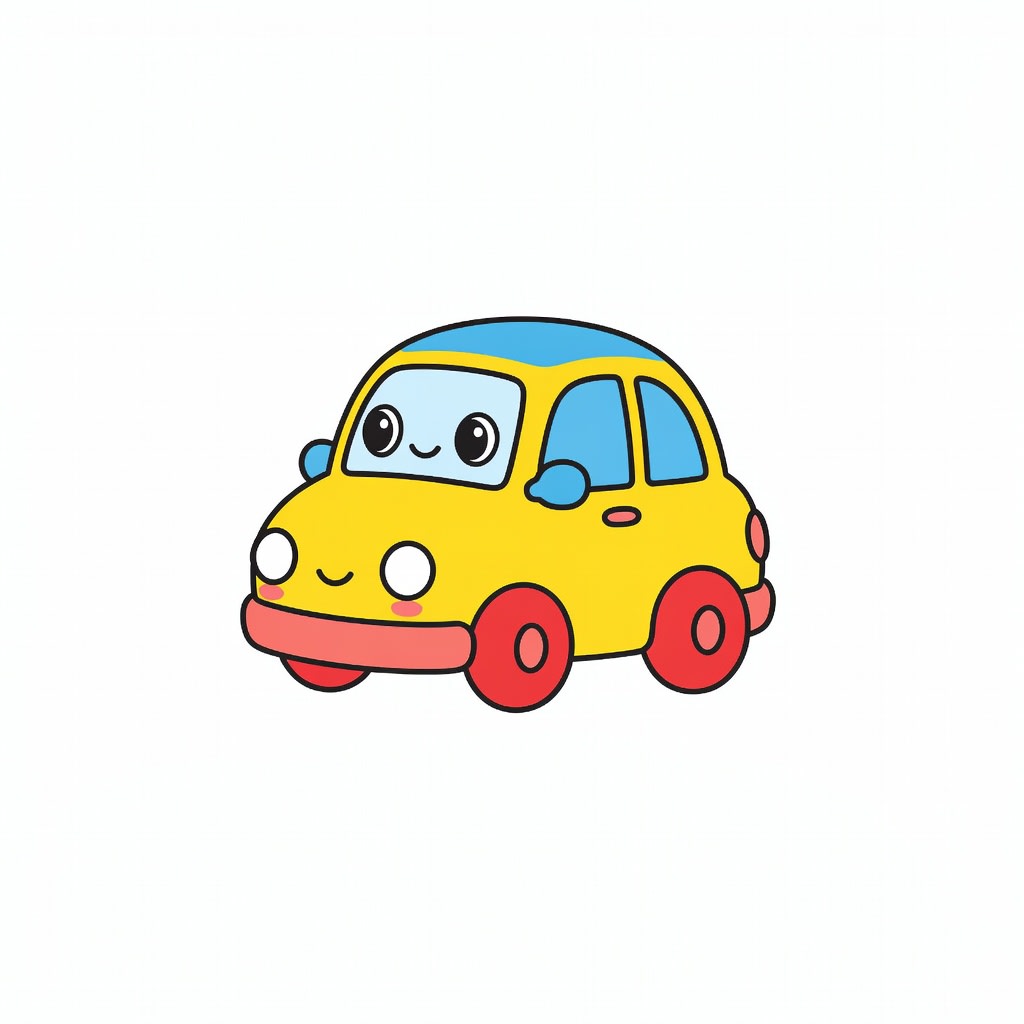 Cartoon Car Red
