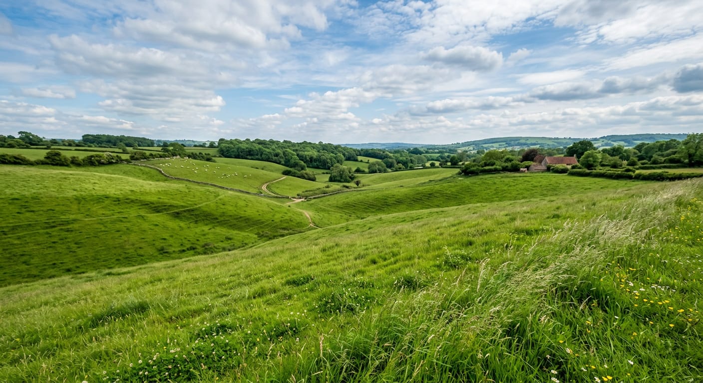 Image: green grass field terrain