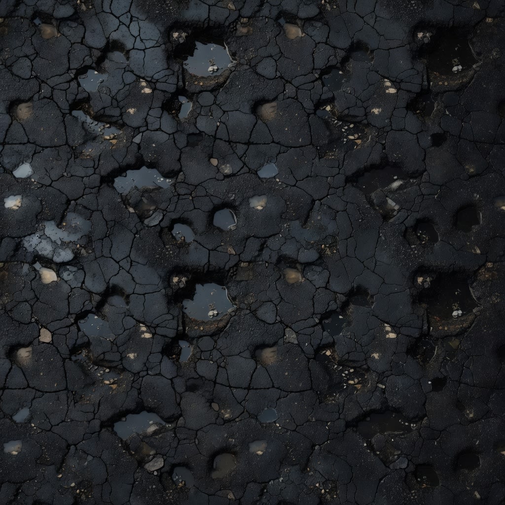 Dark Cracked Asphalt