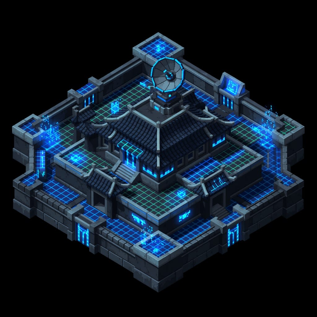 Pixel Art Base Blue (2 / 2)