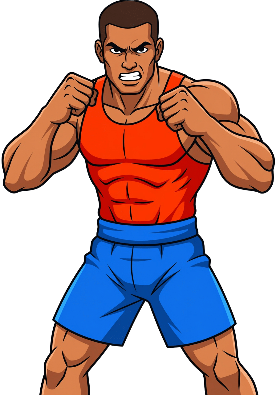 Player Boxer Cartoon