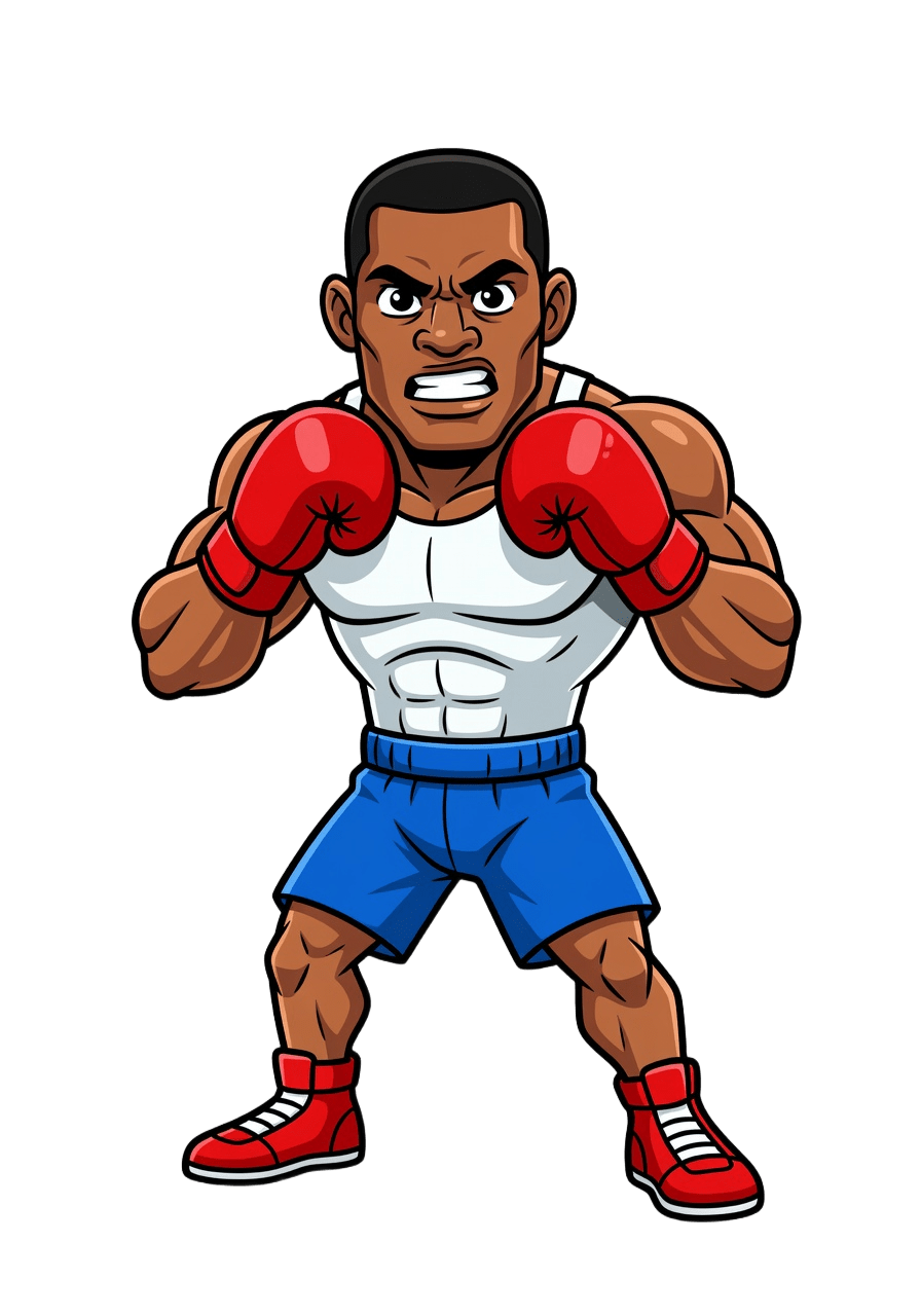 Player Boxer Cartoon
