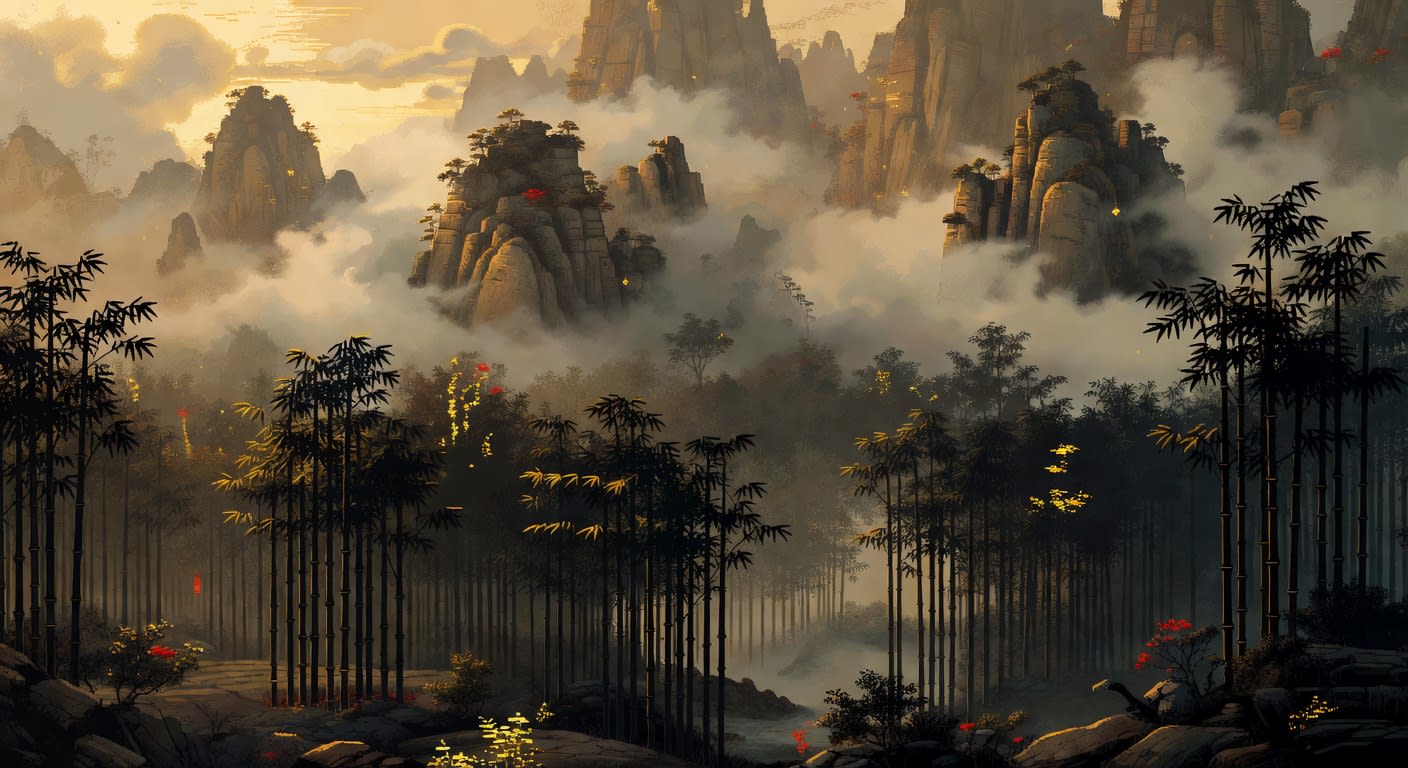 Wuxia Background Pixel Art