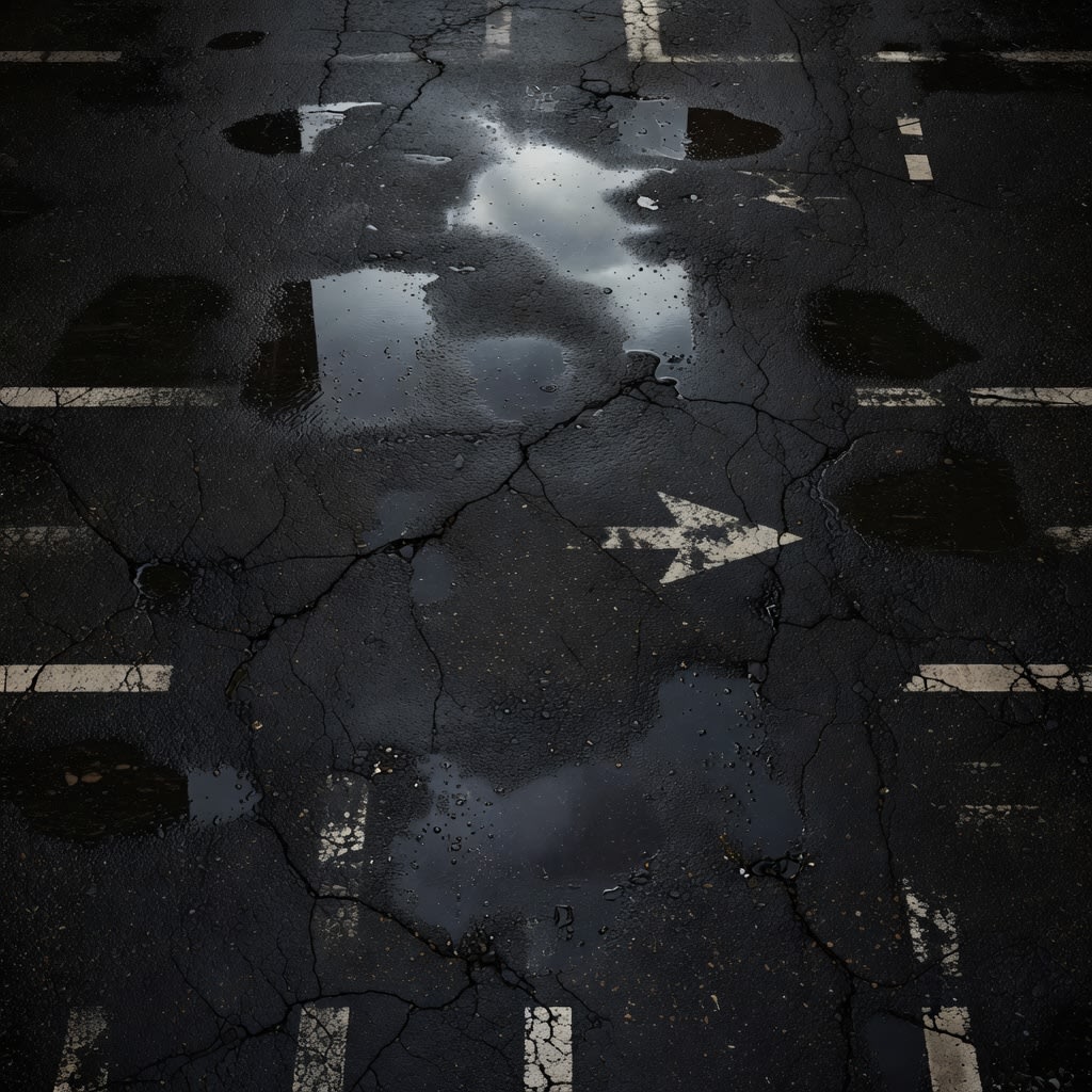 Wet Asphalt Ground