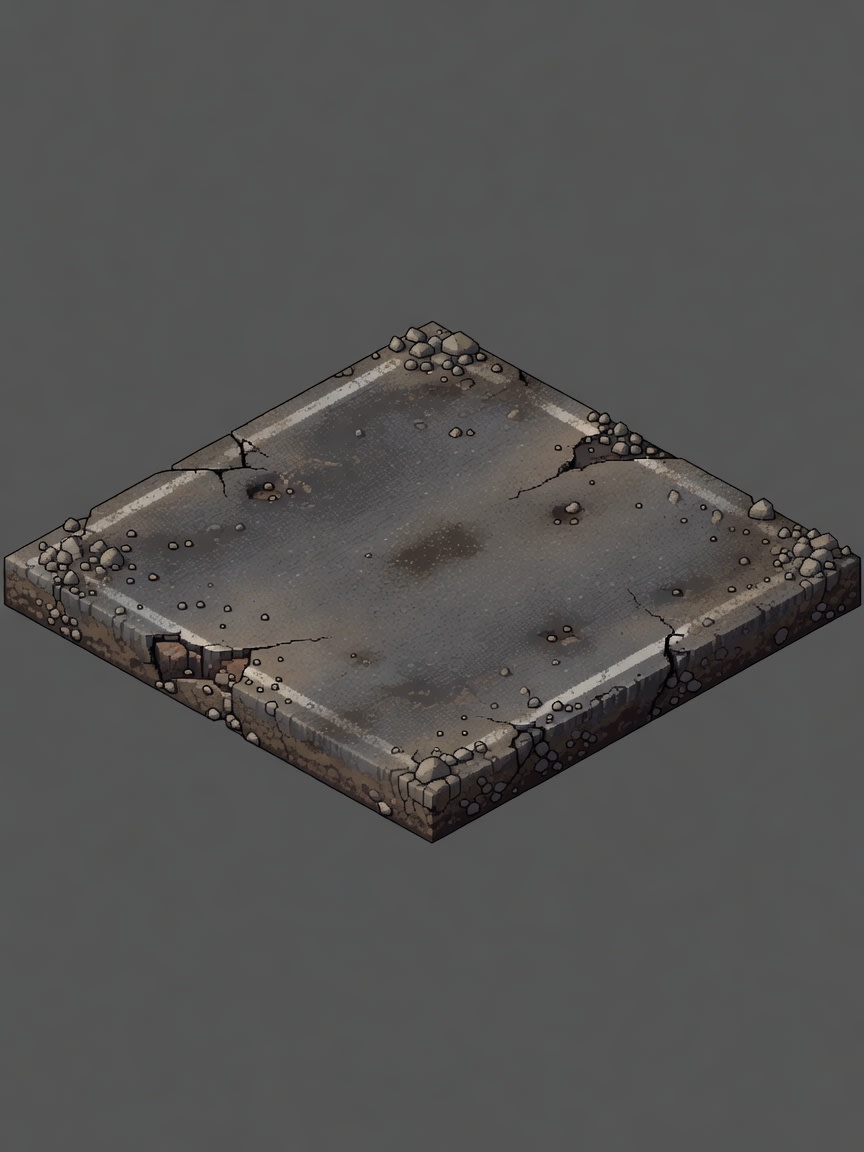 Road Tile - Worn Edge v3