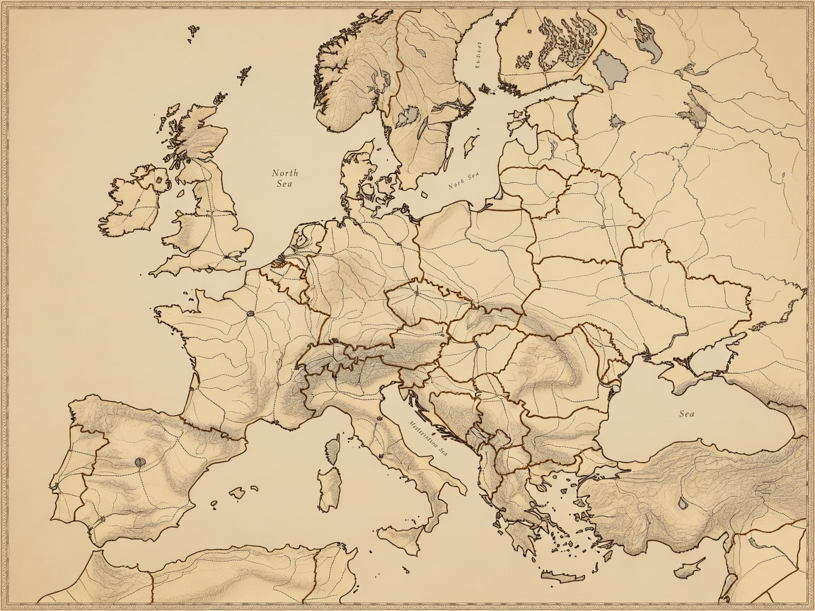 Clean Europe Parchment Strategy Map (4 / 4)