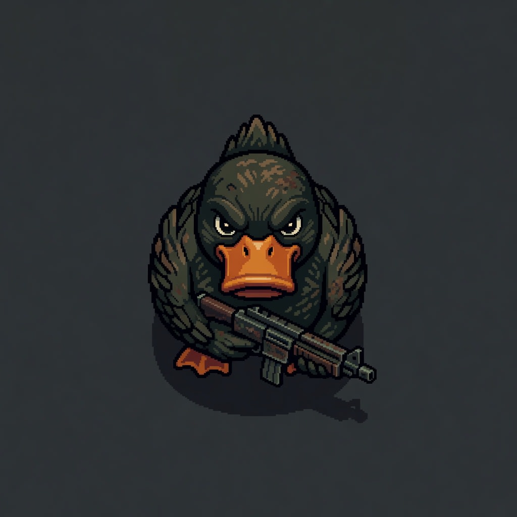Pixel Art Duck - Top Down (1 / 3)